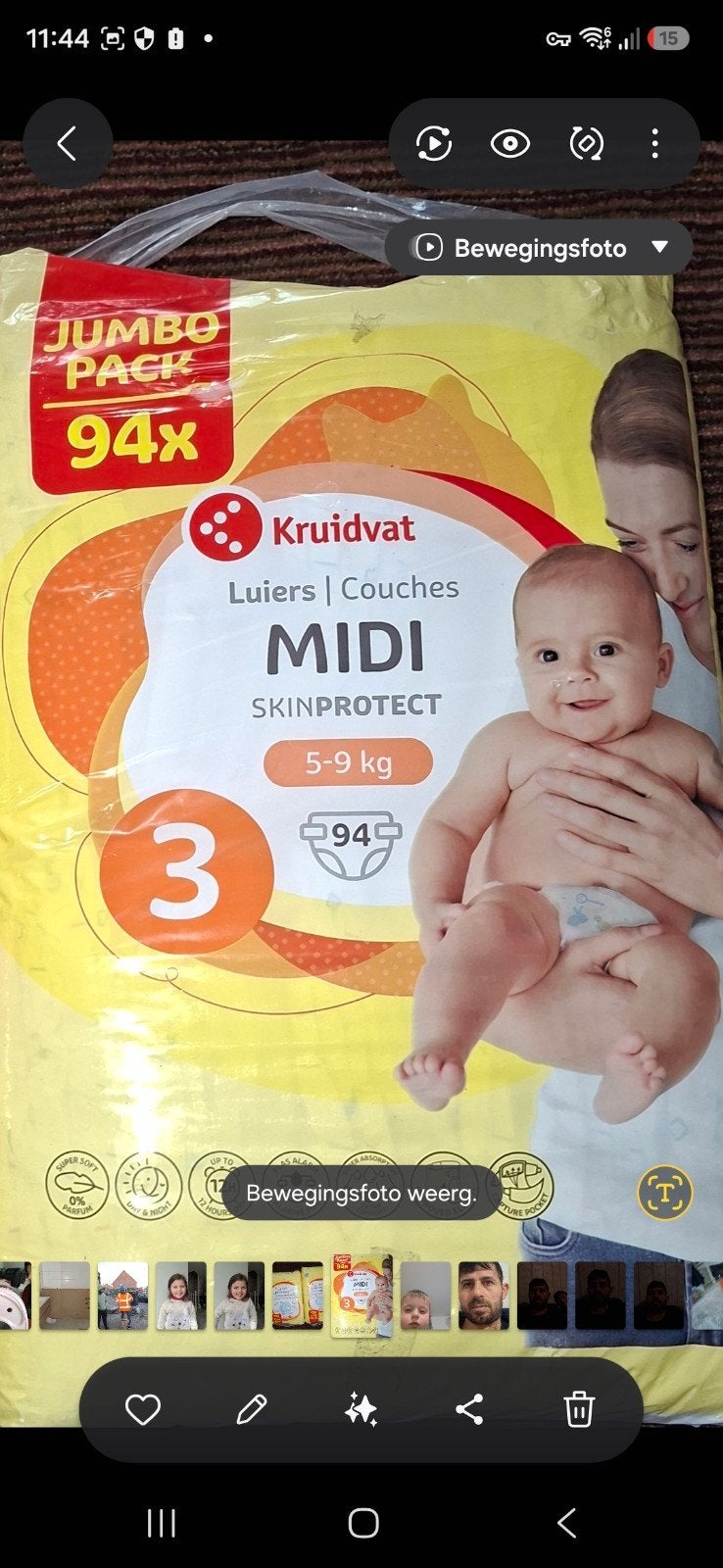 Kruidvat Luiers MIDI Maat 3 (5-9 kg) - Jumbo Pack 94x, Ophalen of Verzenden