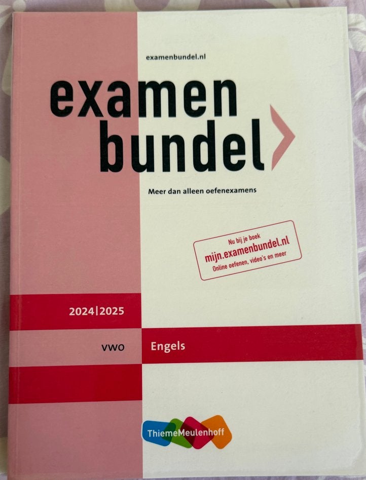 Examenbundel Engels VWO 2024/2025, Boeken, Schoolboeken, Ophalen of Verzenden, Zo goed als nieuw, VWO, Engels