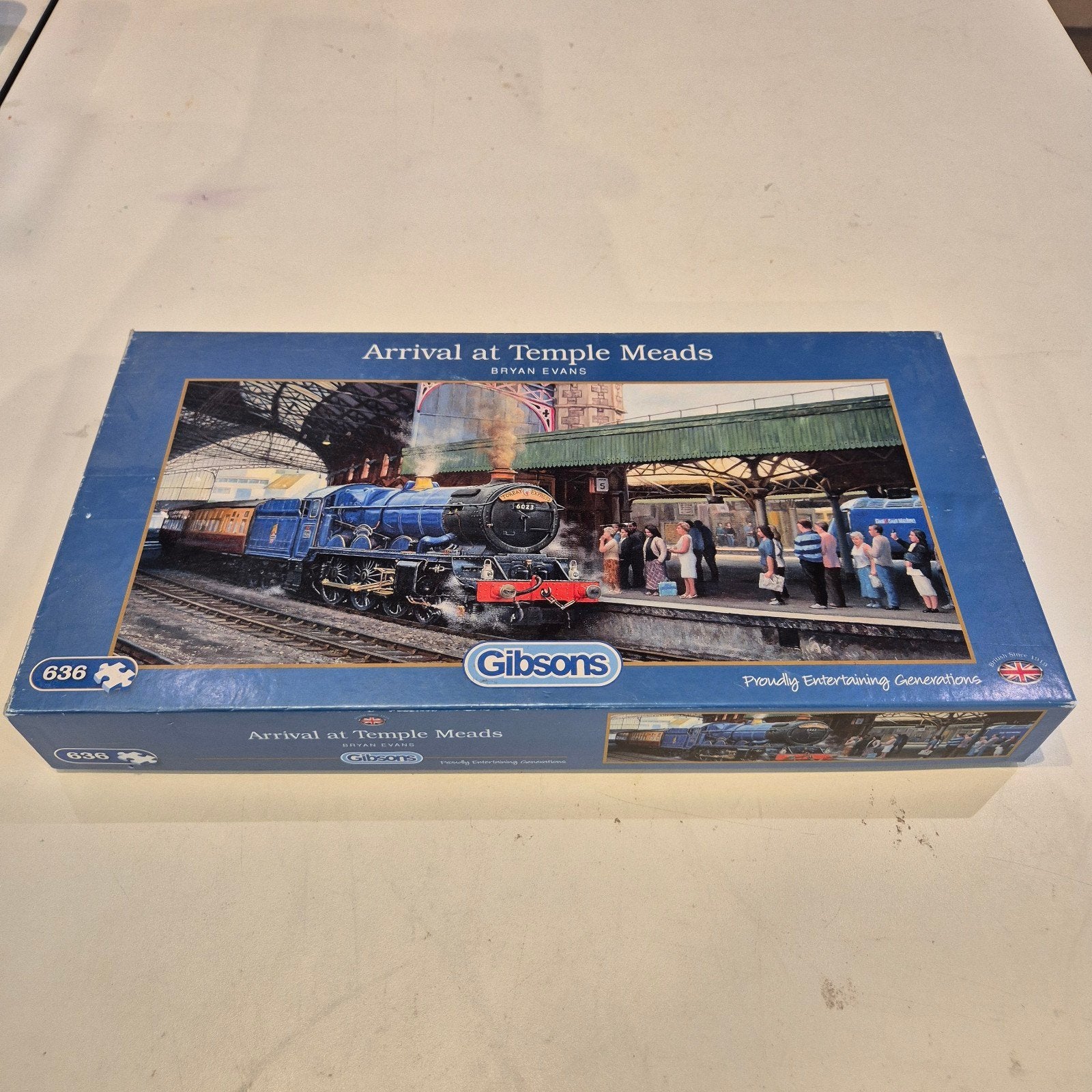 Gibsons Legpuzzel 'Arrival at Temple Meads' - 636 stukjes, Ophalen of Verzenden, 500 t/m 1500 stukjes, Zo goed als nieuw, Legpuzzel