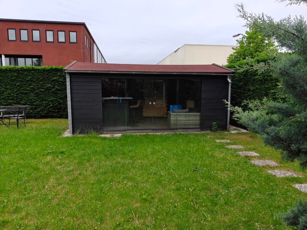 Blokhut incl. Glazen schuifdeuren, Tuin en Terras, Tuinhuizen, Ophalen, 3 ramen of meer, Blokhut, 500 cm of meer