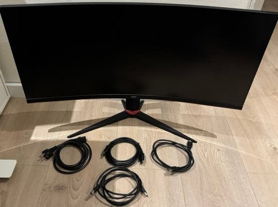 Aoc 34” curved gaming, 101 t/m 150 Hz, Curved, VA, Zo goed als nieuw