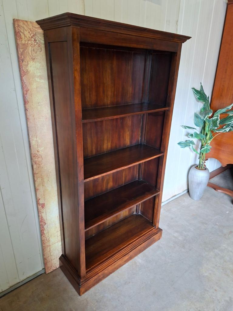 Koloniaal teakhouten boekenkast afm: 98x35cm en 180cm hoog., Ophalen of Verzenden, 25 tot 50 cm, 150 tot 200 cm