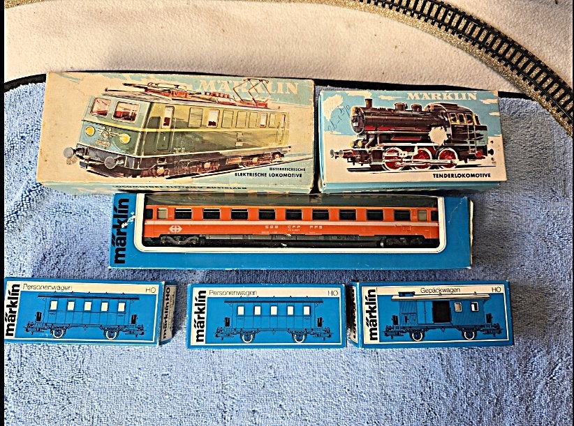 Marklin HO vintage topkavel locs 3036 en 3000+4 wagons OVP, Hobby en Vrije tijd, Wisselstroom, Gebruikt, Overige typen, Ophalen of Verzenden