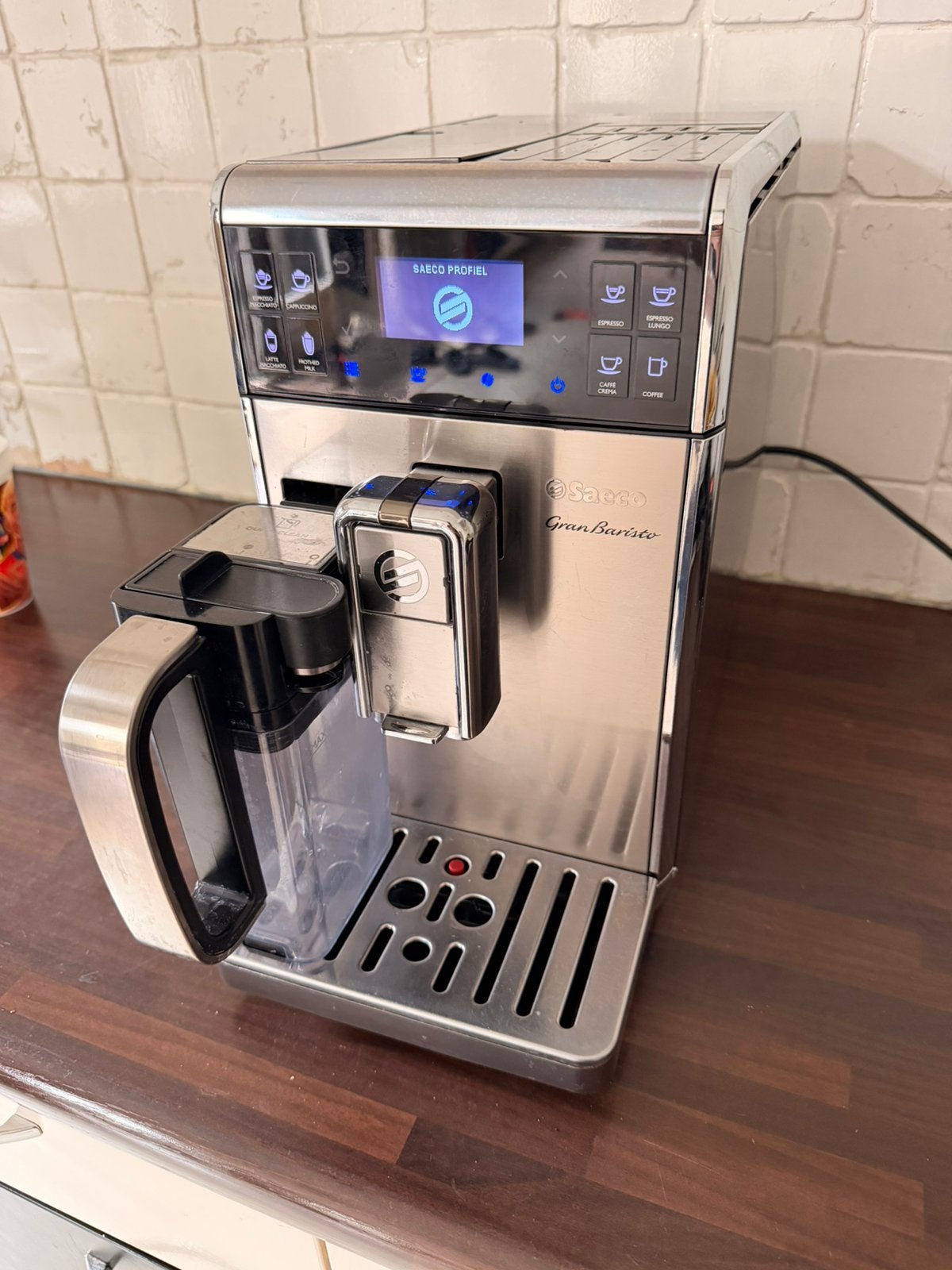 Saeco GranBaristo volautomatische espressomachine, Ophalen, Zo goed als nieuw, Espresso apparaat
