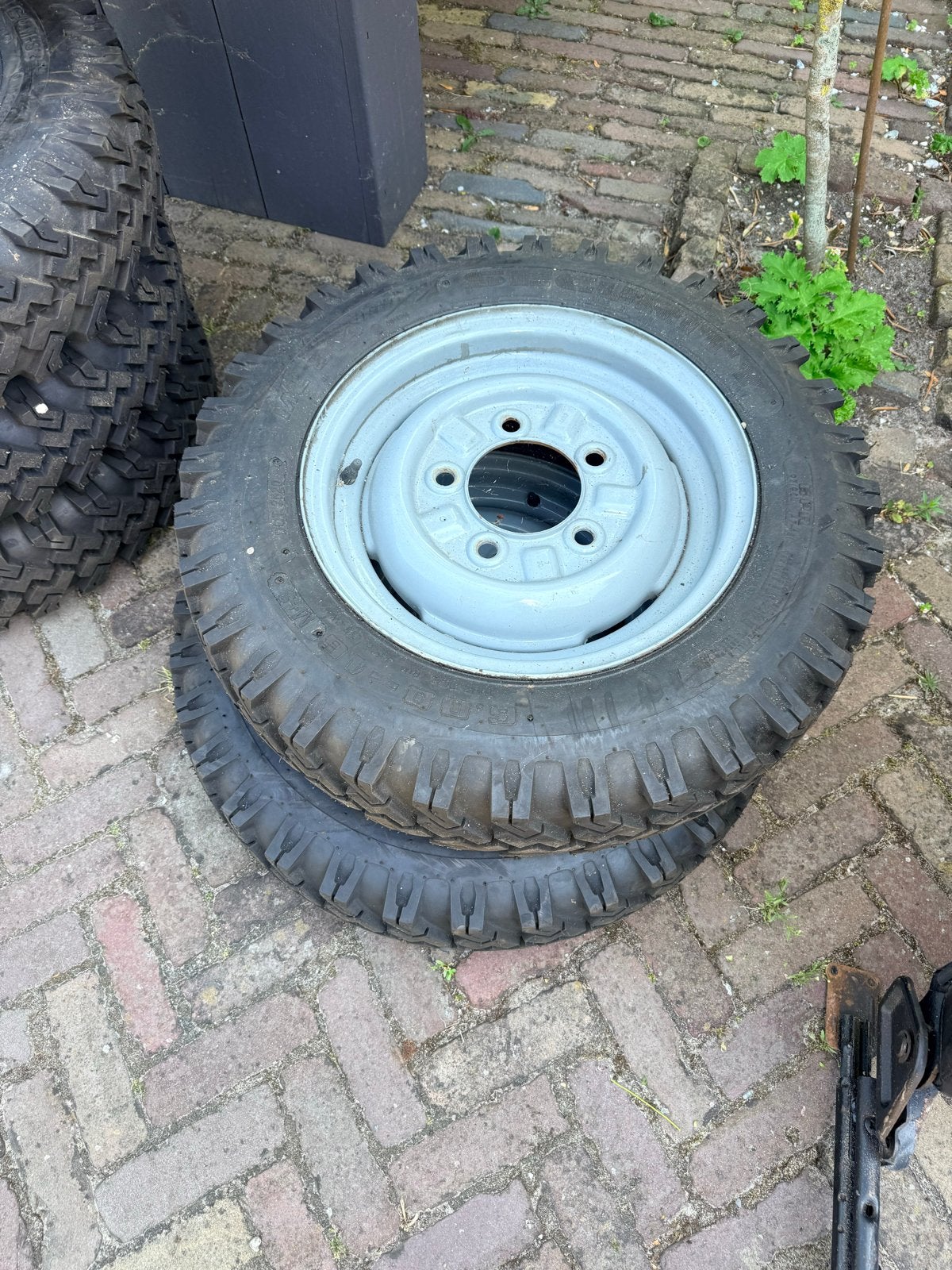 Set van 4 terreinbanden met velgen series land rover, Ophalen, Gebruikt, 15 inch, Overige