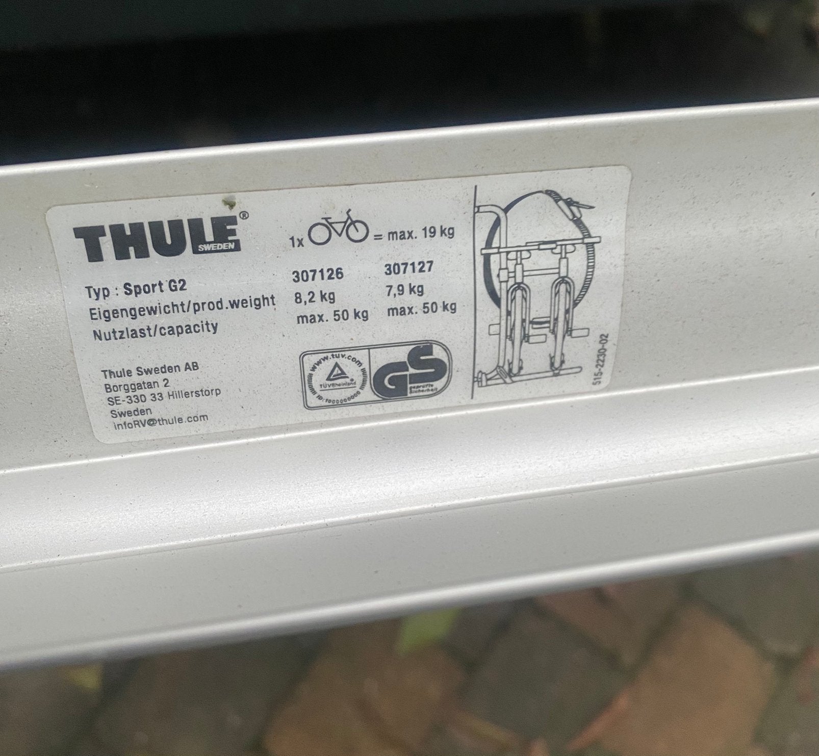 Thule Sport G2 fietsendrager caravan/ camper, Ophalen, Gebruikt