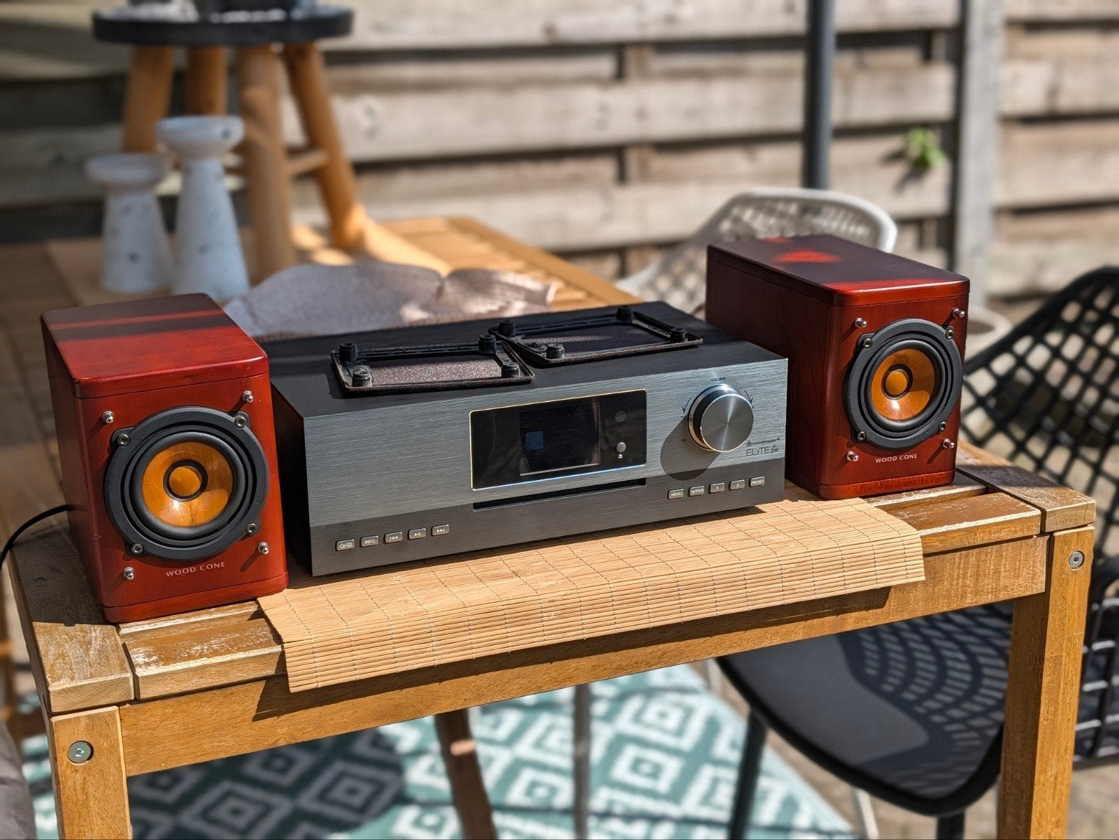 Soundmaster Elite Line ICD5000SW + JVC Wood Cone speakers, Ophalen, Gebruikt