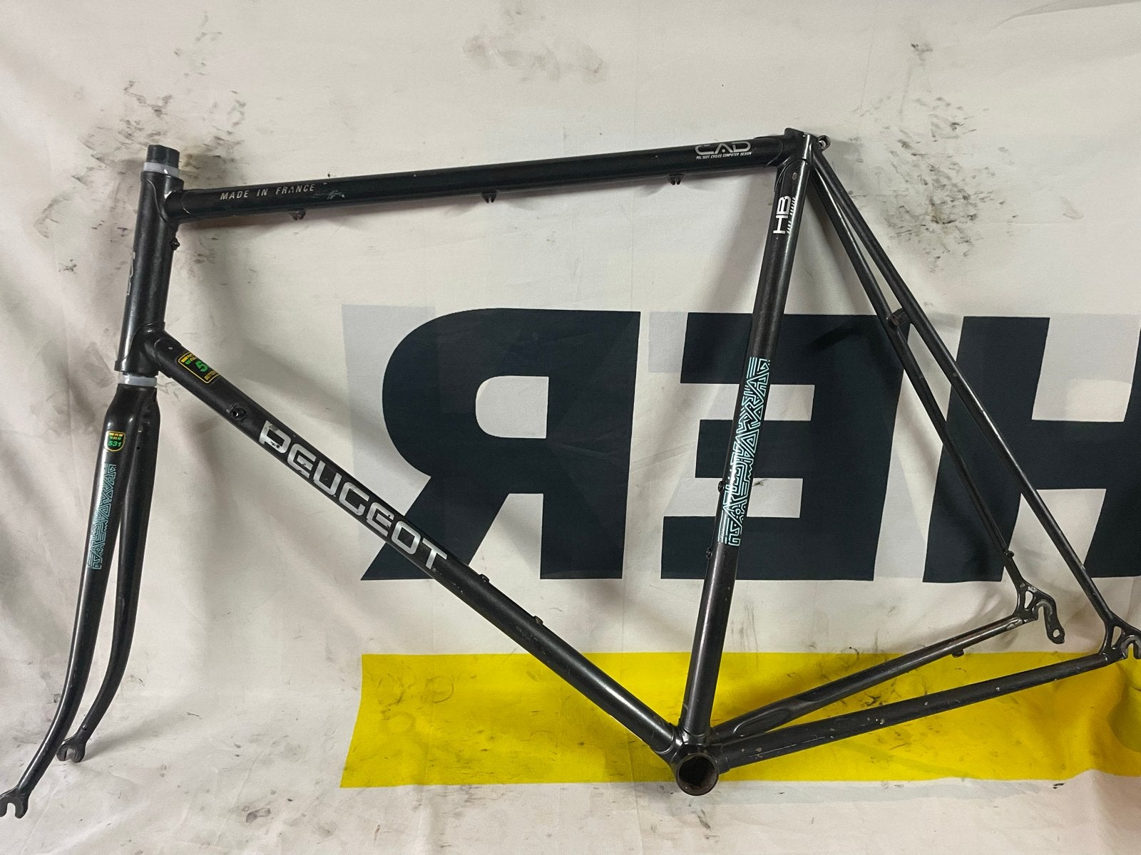Peugeot Galibier 14 Index Racefiets 59.5ct Frame en Voorvork, Frame, Gebruikt, Verzenden, Staal