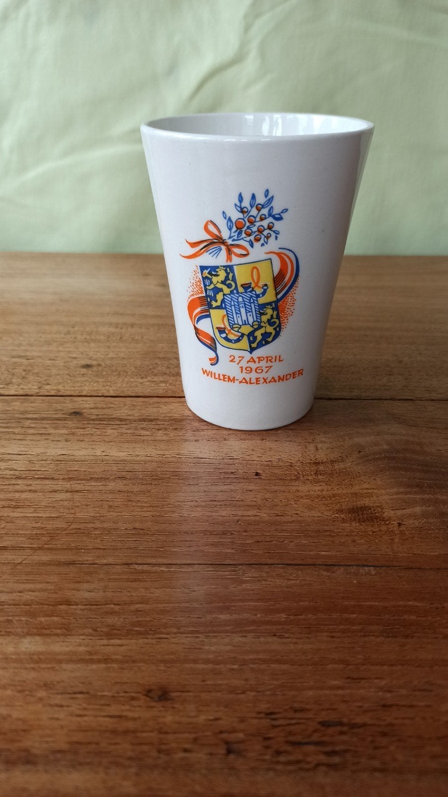 Vintage Oranje Royal Sphinx Willem-Alexander Beker, Ophalen of Verzenden