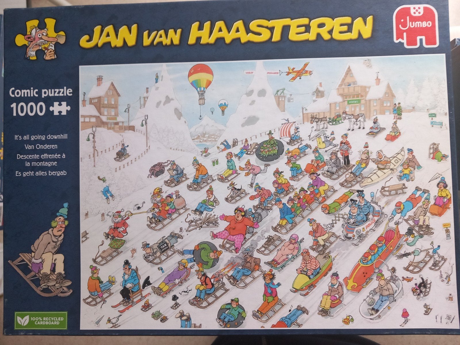 Jan van Haasteren legpuzzels 1000 stukjes, Ophalen of Verzenden, 500 t/m 1500 stukjes, Zo goed als nieuw
