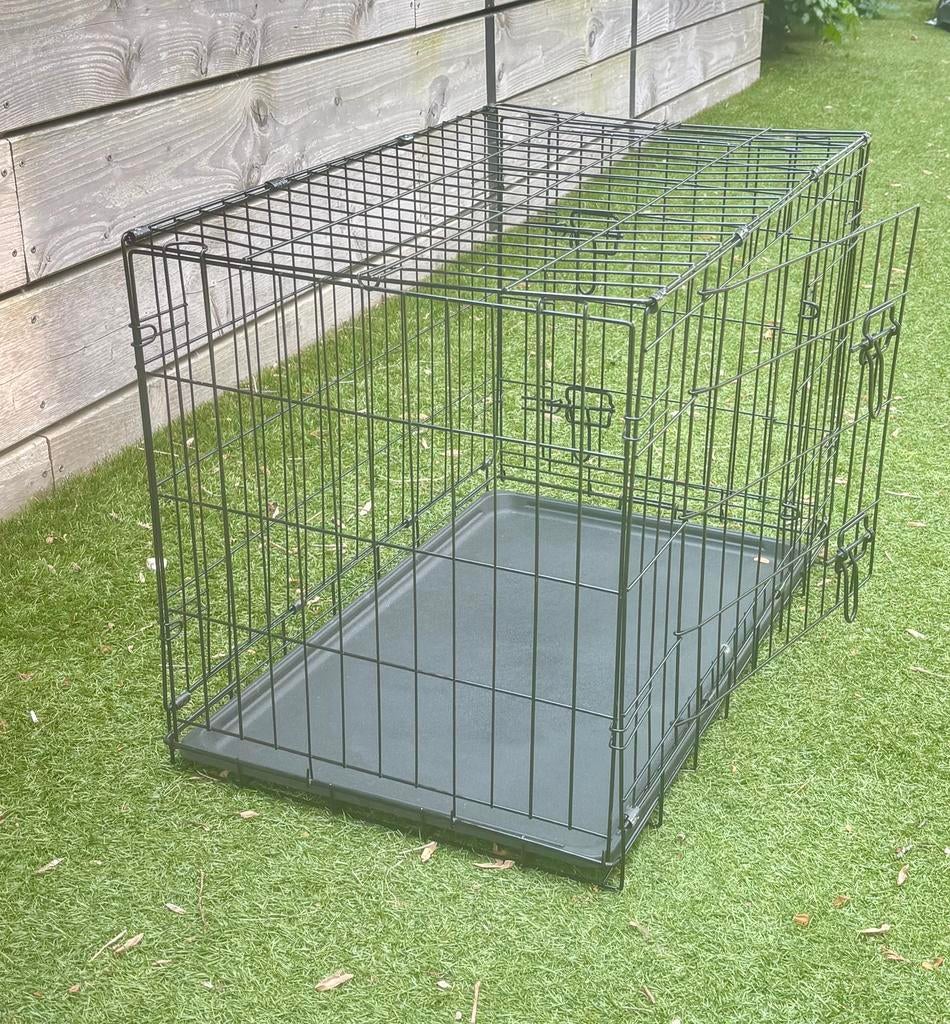 Zwarte bench, Dieren en Toebehoren, Hondenbenches, Ophalen, Zo goed als nieuw