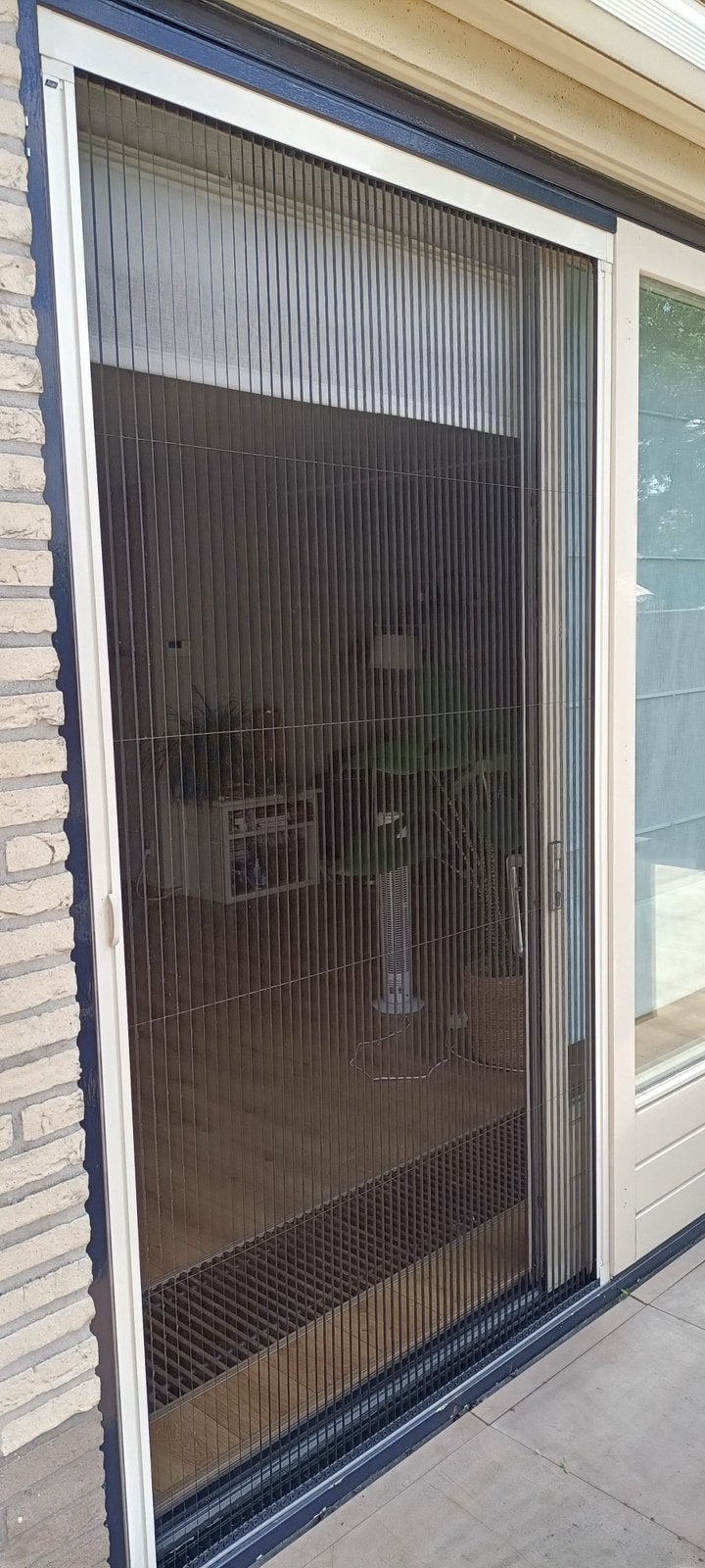 Luxaflex plissé hordeur voor schuifpui, Ophalen, Hordeur, Zo goed als nieuw, Schuifdeur