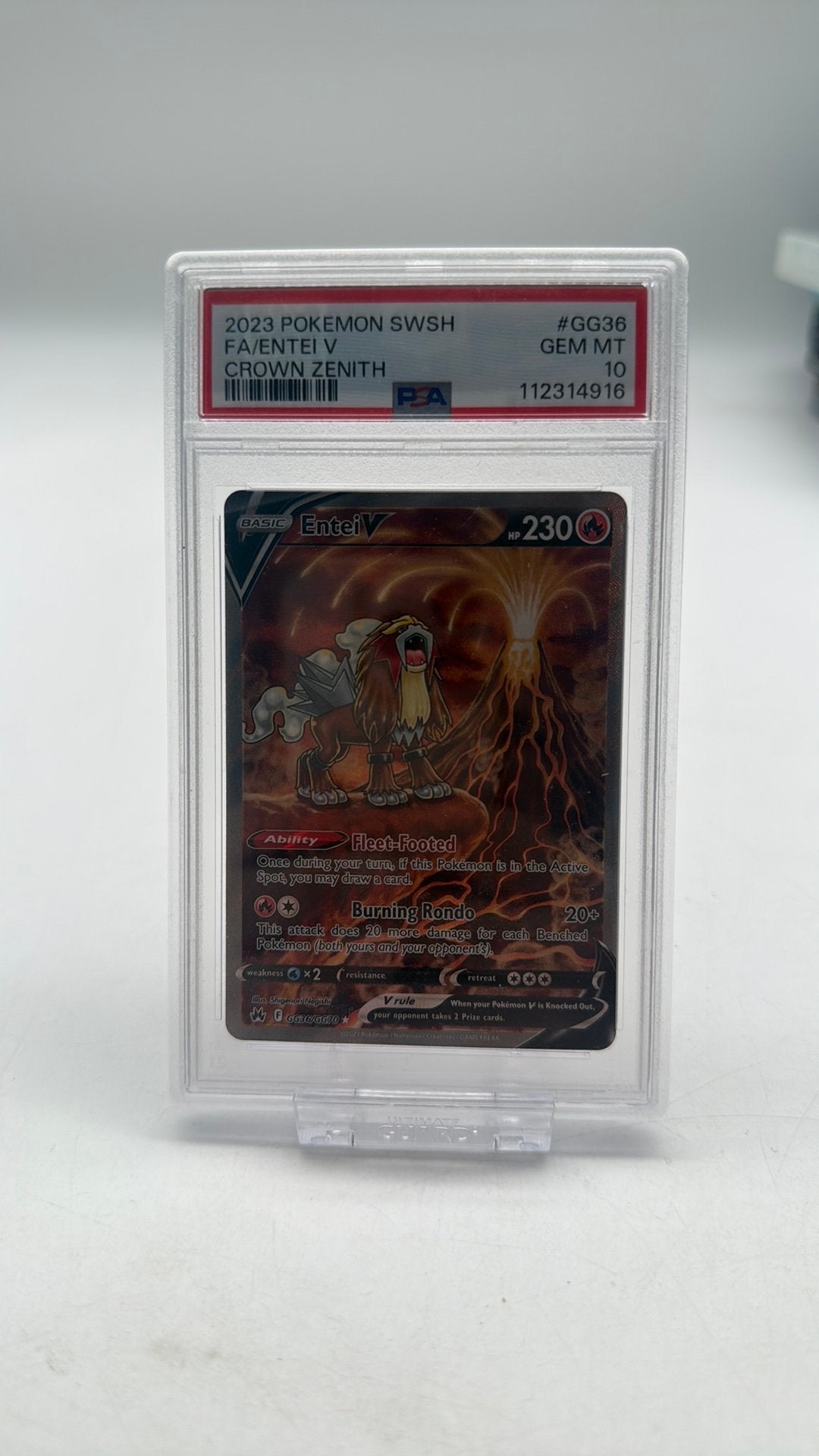 Entei crown zenith psa 10, Ophalen of Verzenden, Zo goed als nieuw