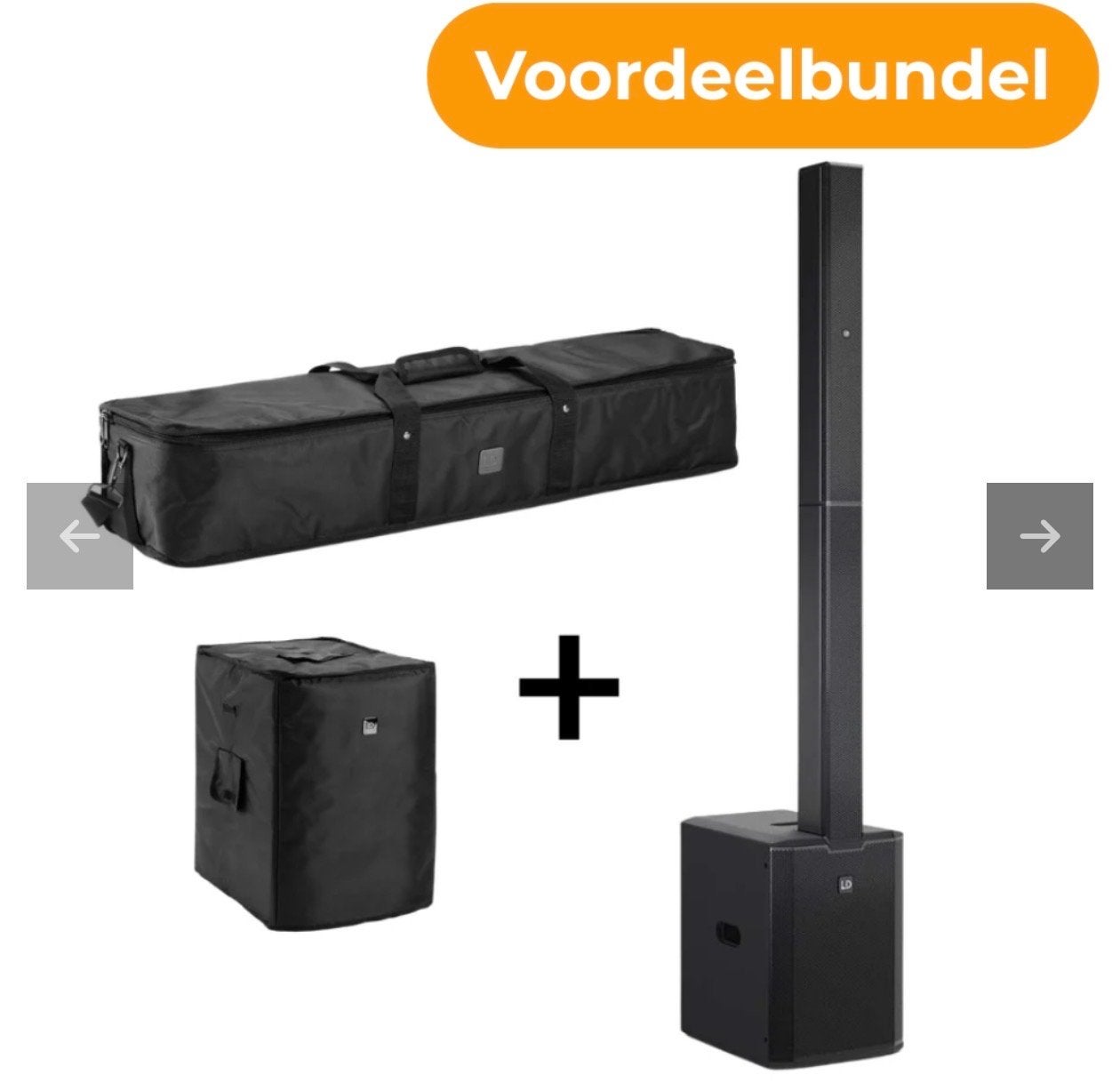 LD Systems Maui 28 G3 PA-systeem met hoezen, Ophalen, Zo goed als nieuw