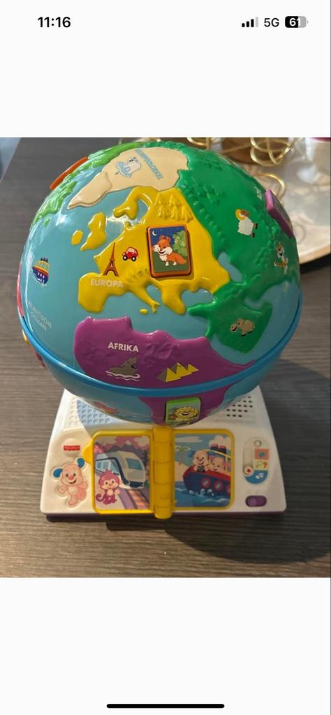 Fisher-Price Interactieve Wereldbol met Geluid en Licht, Ophalen of Verzenden, Gebruikt, Overige typen, Met licht