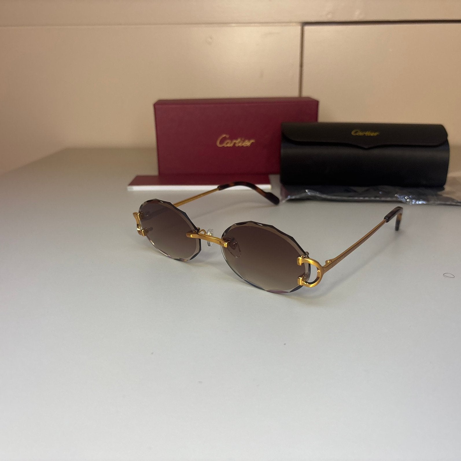 Cartier - Picadilly (Oval/Bruin/Goud) + Toebehoren, Ophalen of Verzenden, Nieuw, Overige merken