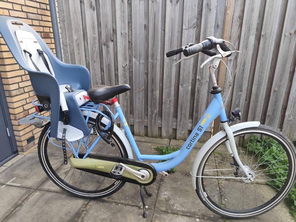 Cortina mom bike with child seat, Ophalen, Achterzitje, Voetsteuntjes, 0 t/m 18 kg
