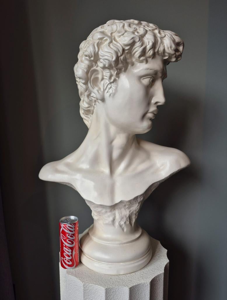 Mega Beeld David van Porselein 66 CM, Antiek en Kunst, Ophalen of Verzenden