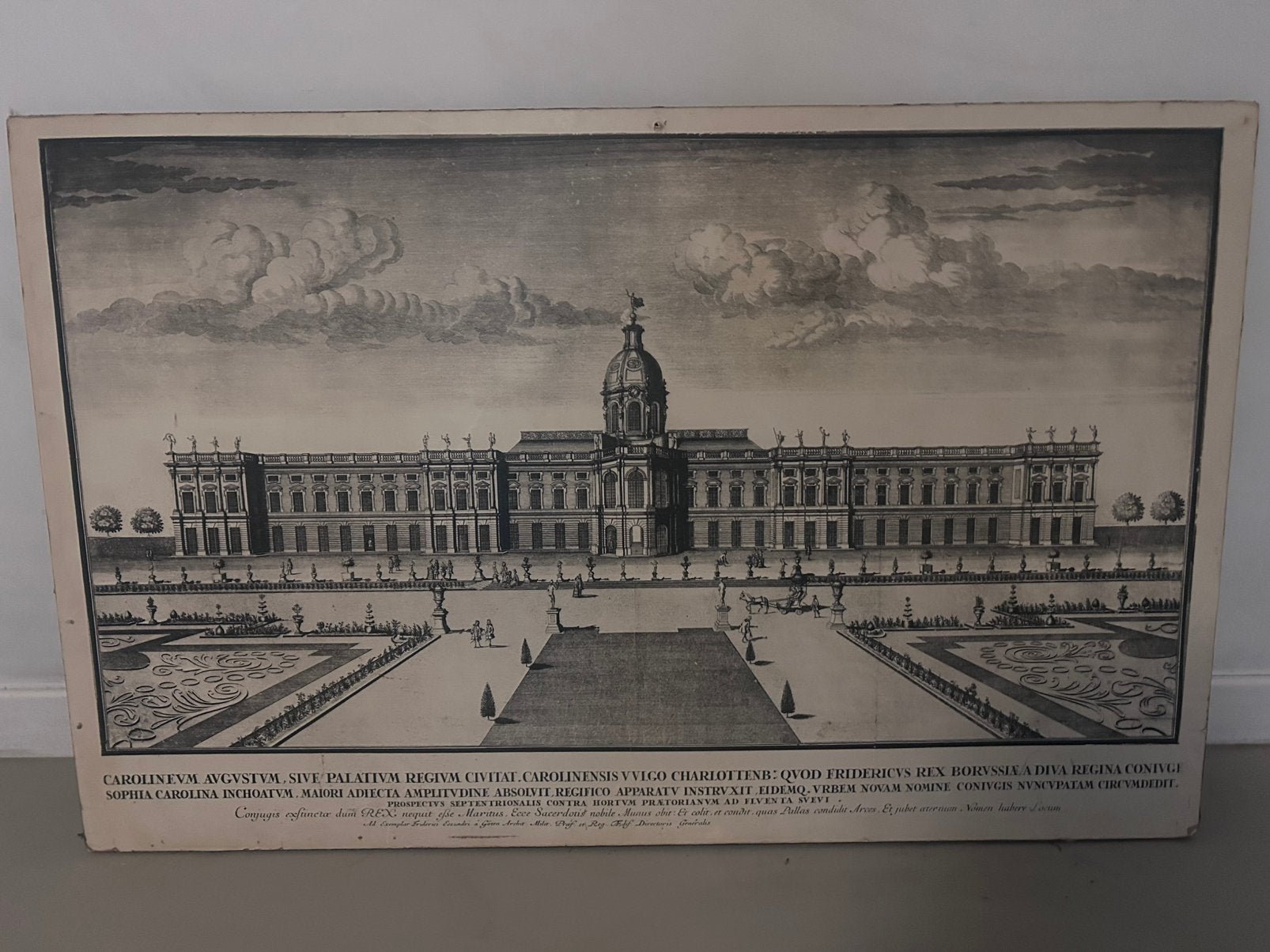 Slot Charlottenburg Berlijn prent lijst schilderij, Antiek en Kunst, Kunst | Etsen en Gravures, Ophalen