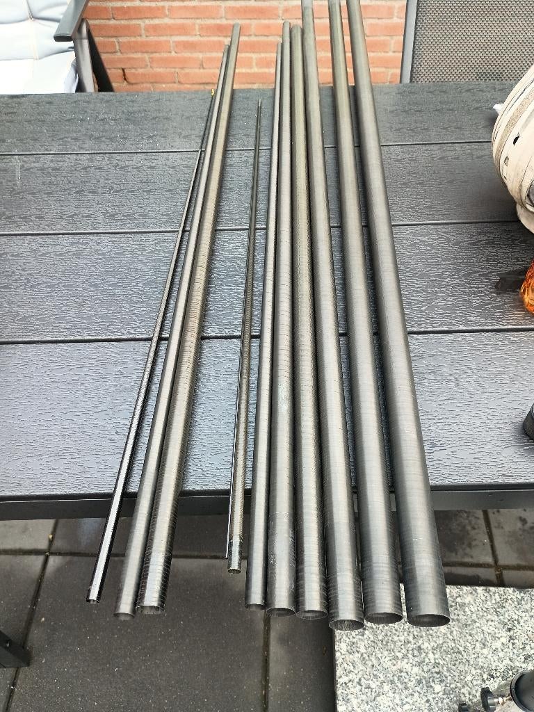 Hengel 9,50 meter, Ophalen, Gebruikt, Vaste hengel