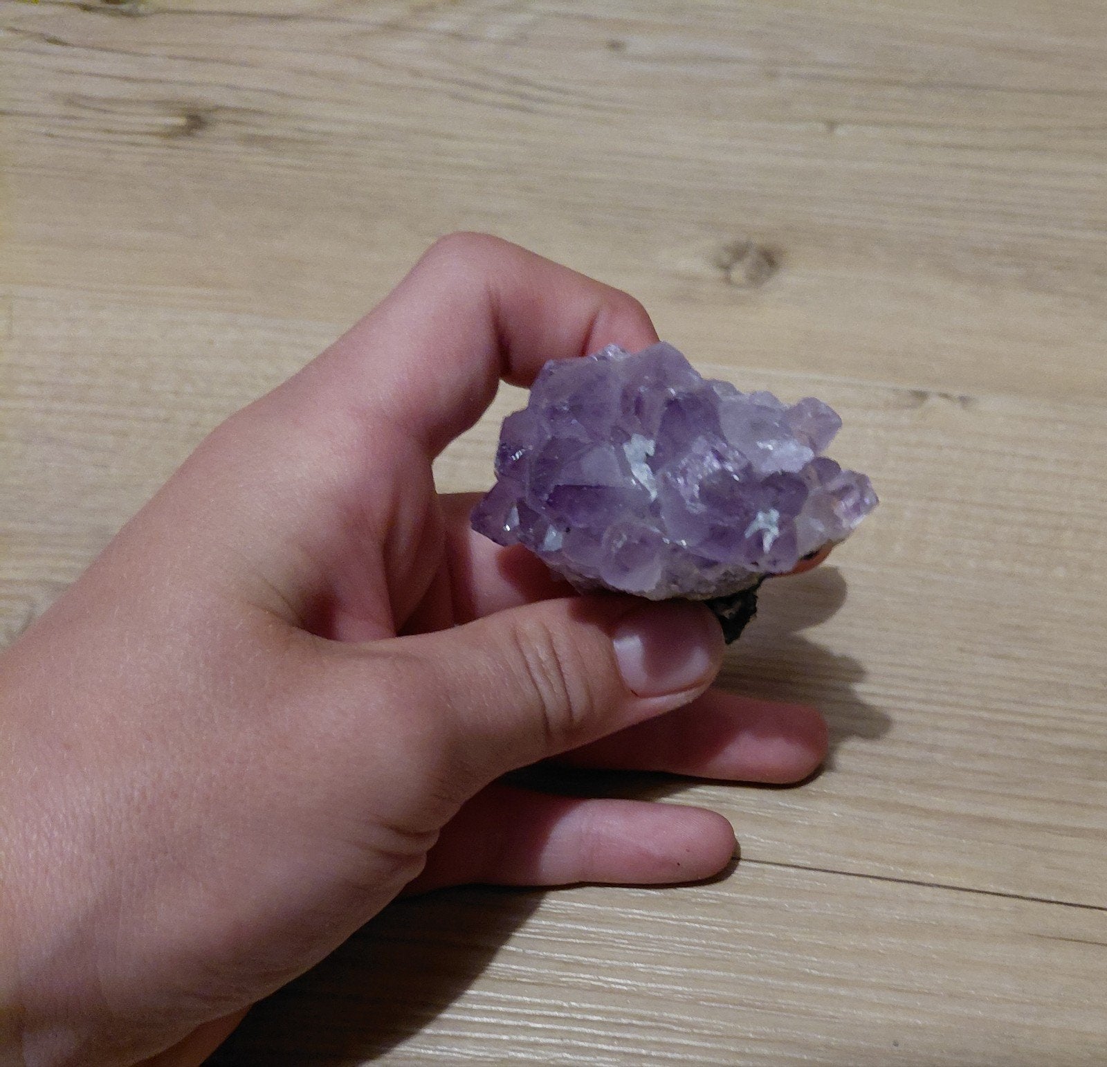 Prachtige paarse Amethist Geode - Natuurlijke Edelsteen, Ophalen of Verzenden, Zo goed als nieuw
