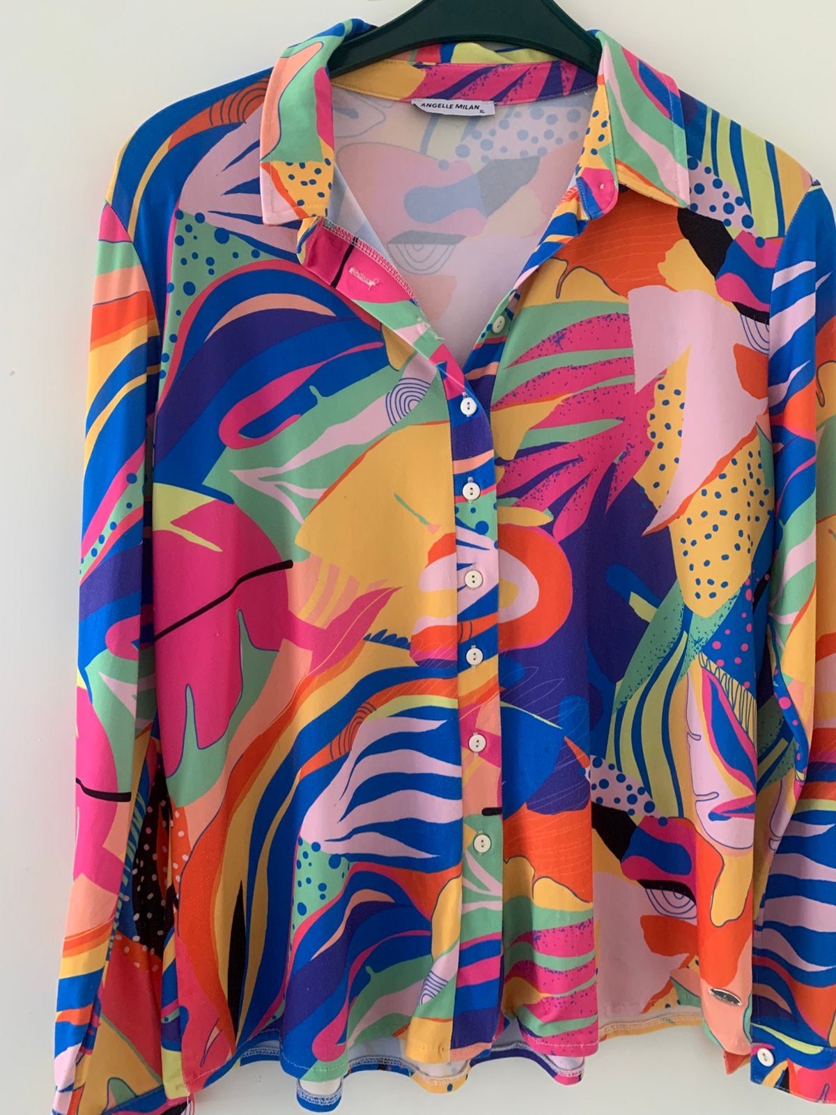 Vrilijke blouse angelle Milan maat 48, Kleding | Dames, Grote Maten, Ophalen of Verzenden, Zo goed als nieuw, Blouse of Tuniek