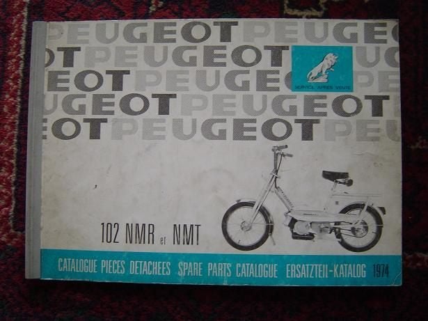 PEUGEOT 102 NMR NMT 1974 parts catalogue ersatzteil katalog, Ophalen of Verzenden, Gebruikt