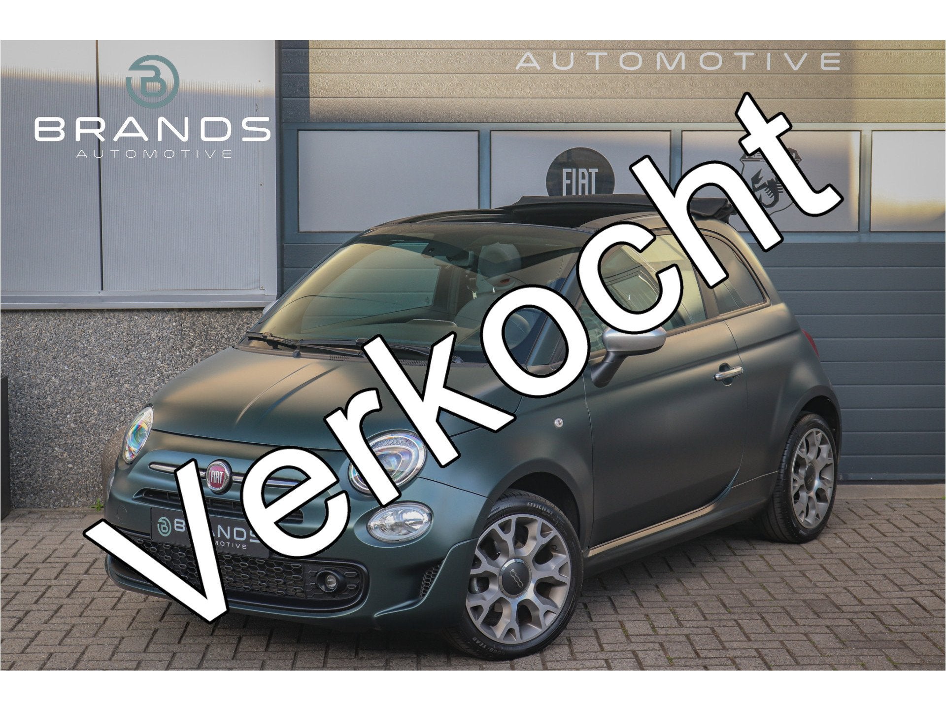 Fiat 500C 1.2 Rockstar Dualogic 1e eig Full option Zeer unie, Auto's, Gebruikt, 4 cilinders, 4 stoelen, Leder en Stof