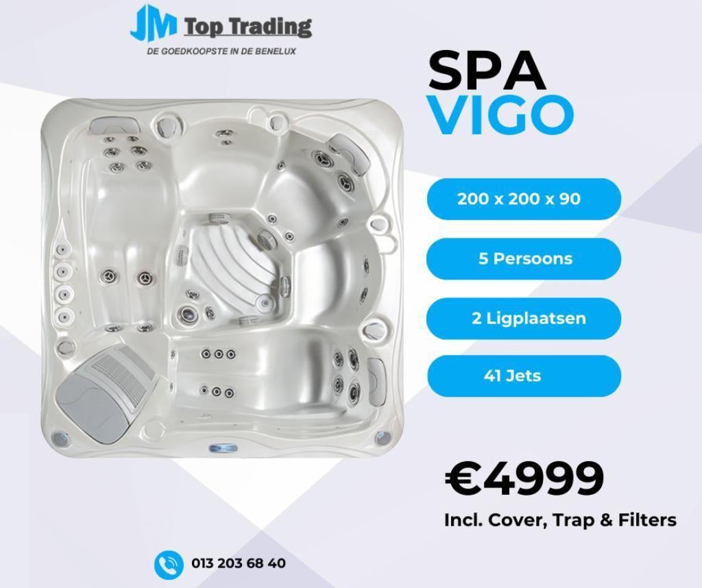 Jacuzzi Vigo (Balboa) - 200x200cm - 5 pers. - 41 jets, Tuin en Terras, Zwembad-toebehoren, Ophalen, Nieuw, Overige typen