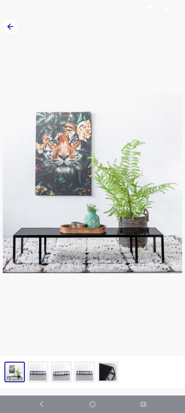 Salontafel Zwart Marmer, Huis en Inrichting, Tafels | Salontafels, Ophalen, Overige materialen, 50 tot 100 cm, Zo goed als nieuw