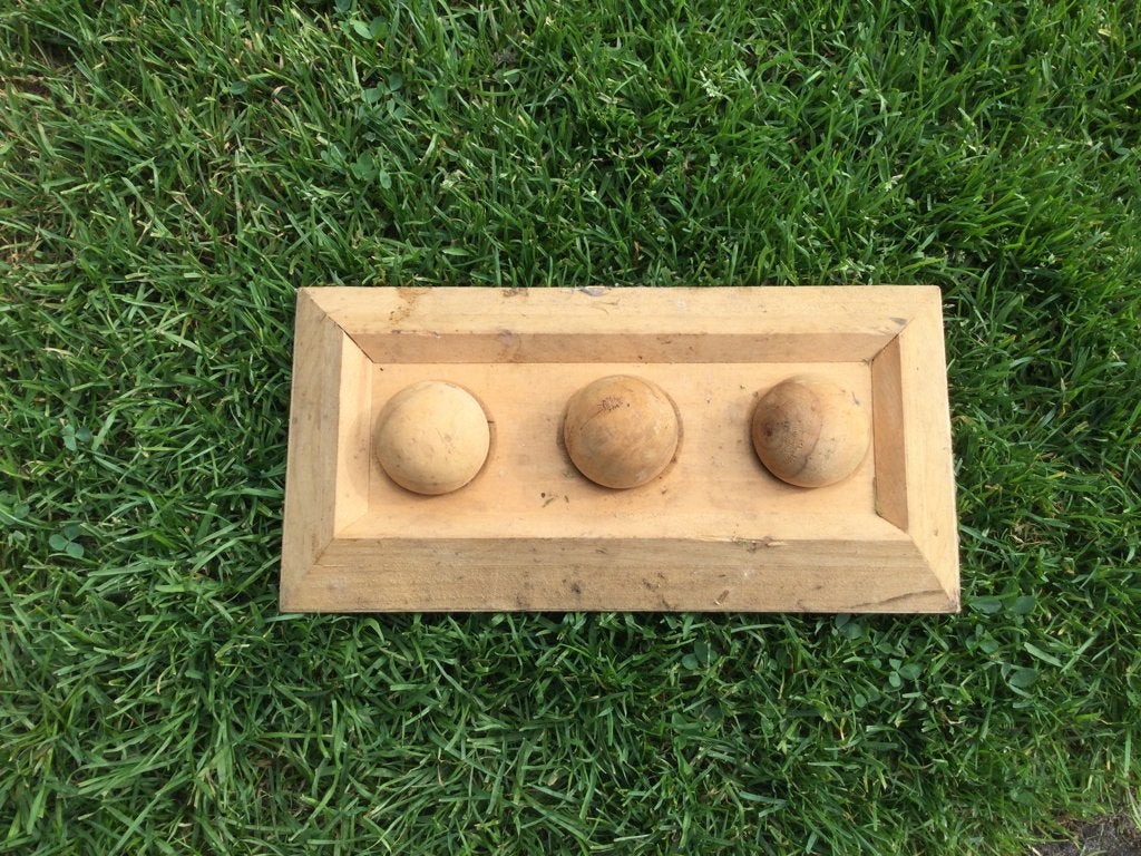 Houten konijnen speeltje met 3 balletjes, Ophalen of Verzenden, Zo goed als nieuw, Speelgoed
