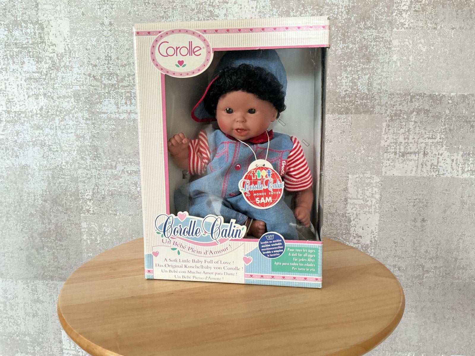 Vintage Corolle Babypop Aziatisch Jaren 80/90 Originele Outf, Ophalen of Verzenden, Gebruikt, Babypop