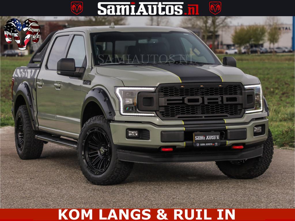 Ford USA F-150 5.0 V8 4X4 | MAT OLIVE GREEN | ZEER DIK | CAM, Auto's, Ford Usa, Automaat, Stoelverwarming, Gebruikt, 5031 cc