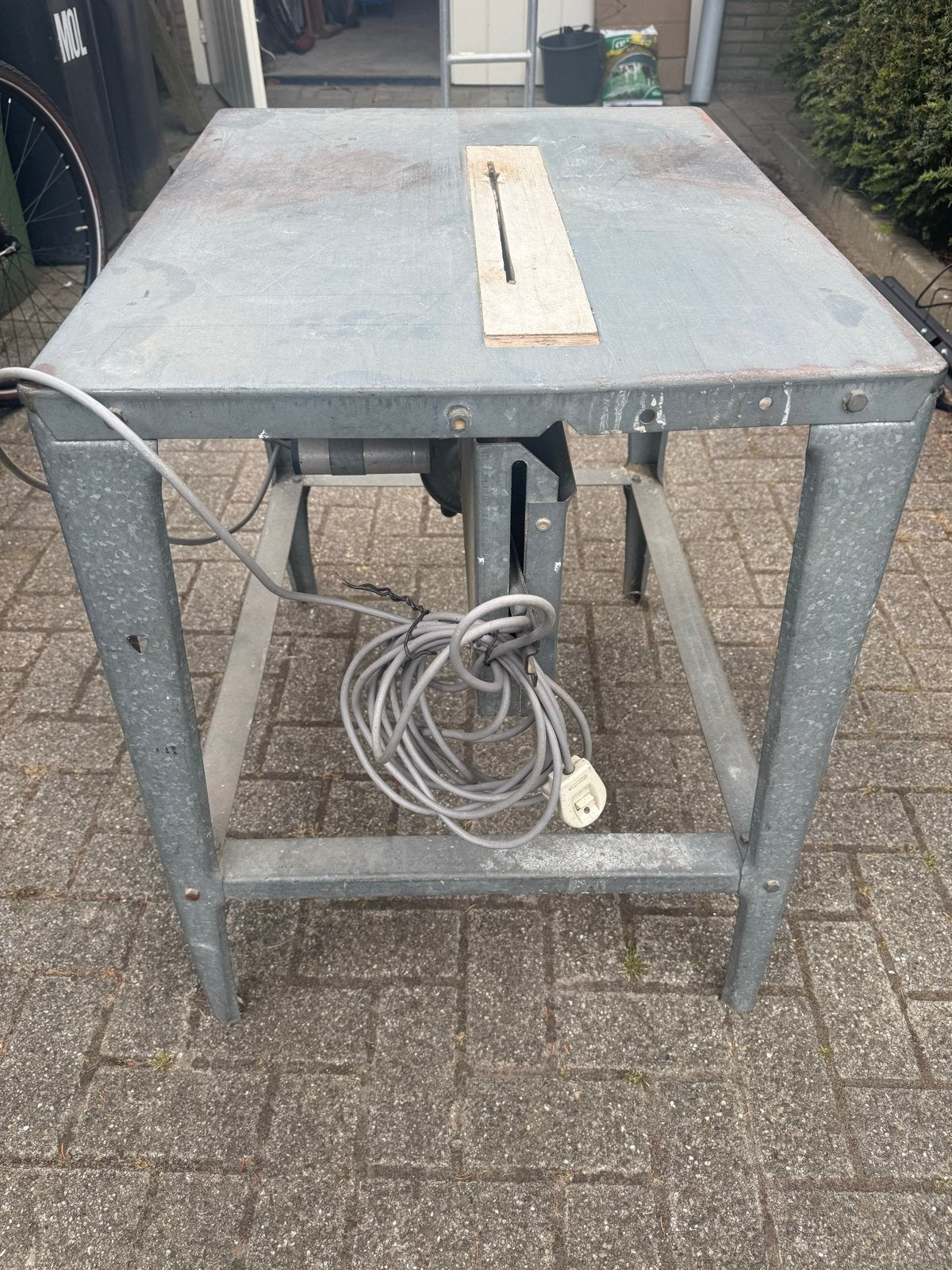 Zaagtafel Elektra Beckum 4470 Meppen - Werkt goed!, Ophalen, Gebruikt, Cirkelzaag, 70 mm of meer
