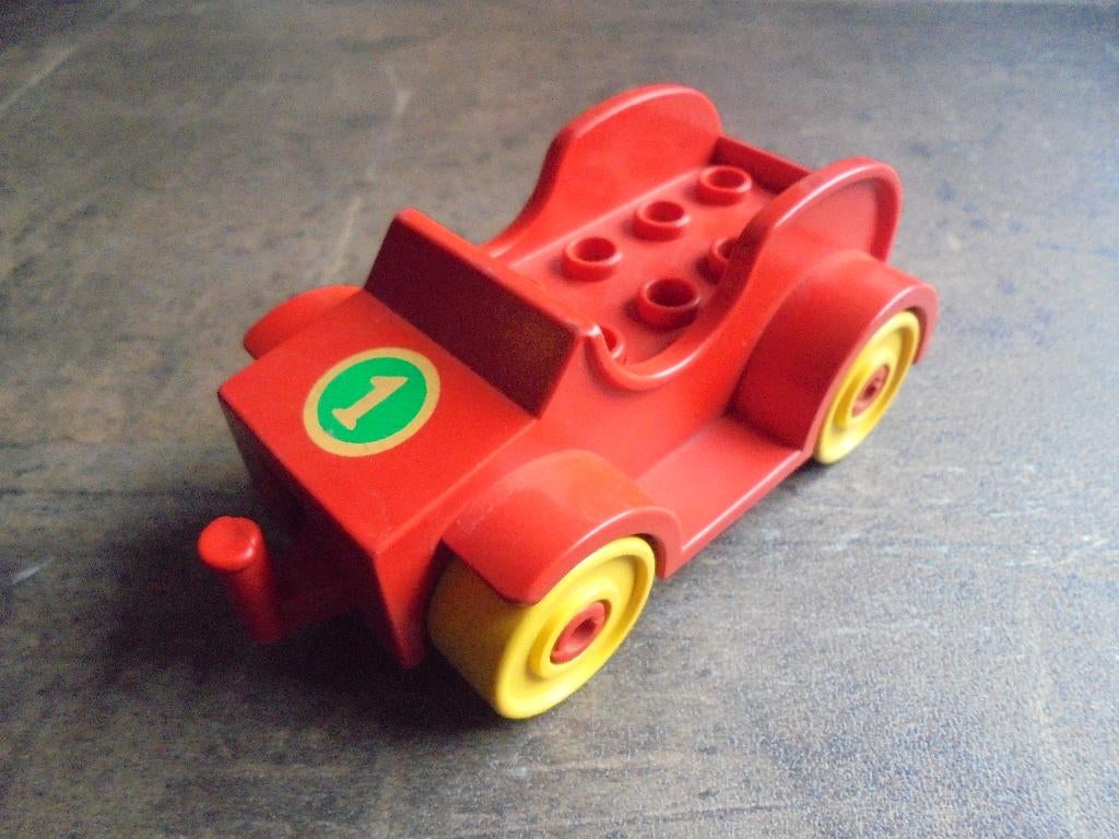 Lego Duplo Car Base 2x6 with Body Racer Car (zie foto's) 3, Ophalen of Verzenden, Gebruikt, Losse stenen, Duplo