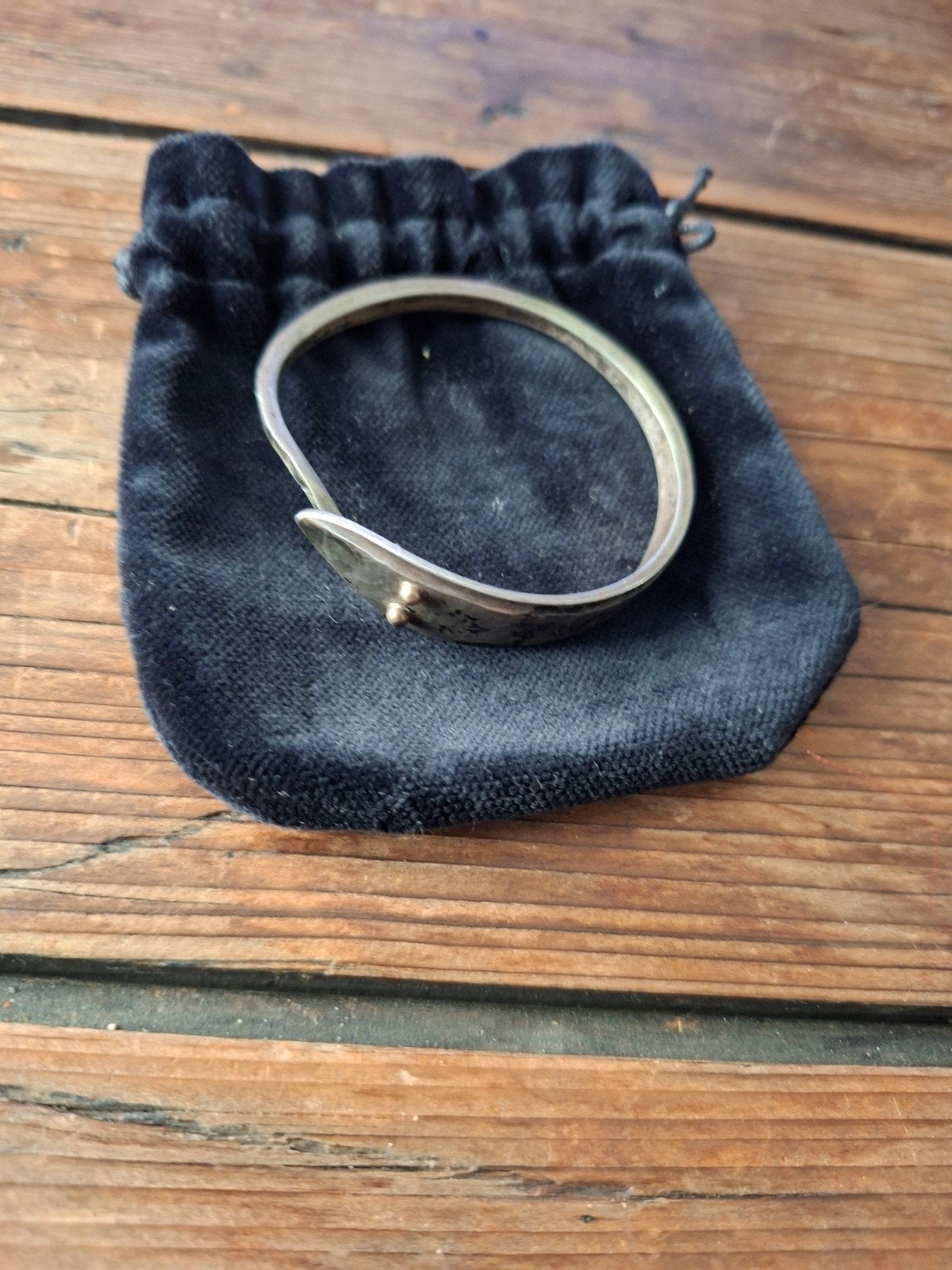 antieke zilveren armband met gouden knopjes, Ophalen of Verzenden