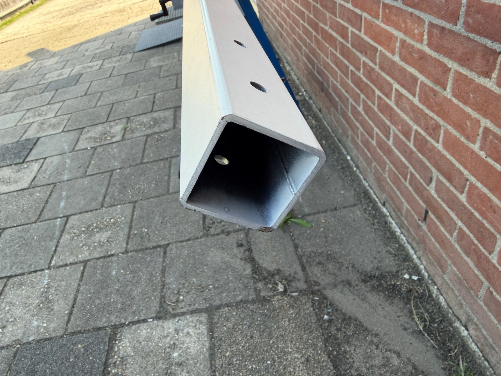 Nieuwe Kokerprofielen 305x50 x3 millimeter - Wit Gecoat, Doe-het-zelf en Verbouw, Metalen, Ophalen, Nieuw, IJzer