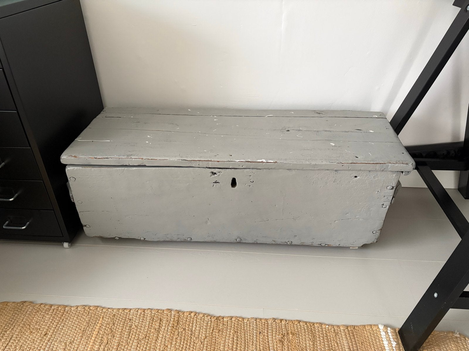 Vintage houten kist, Ophalen