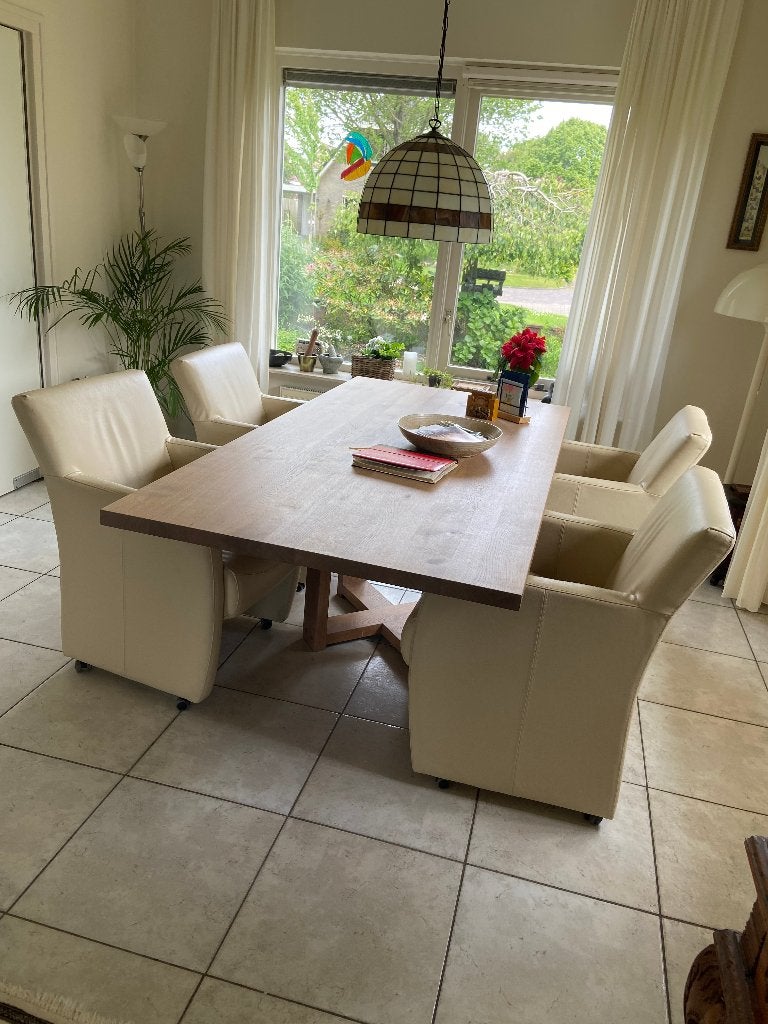 Leren eettafel stoelen, Ophalen, Gebruikt, Overige kleuren, Leer