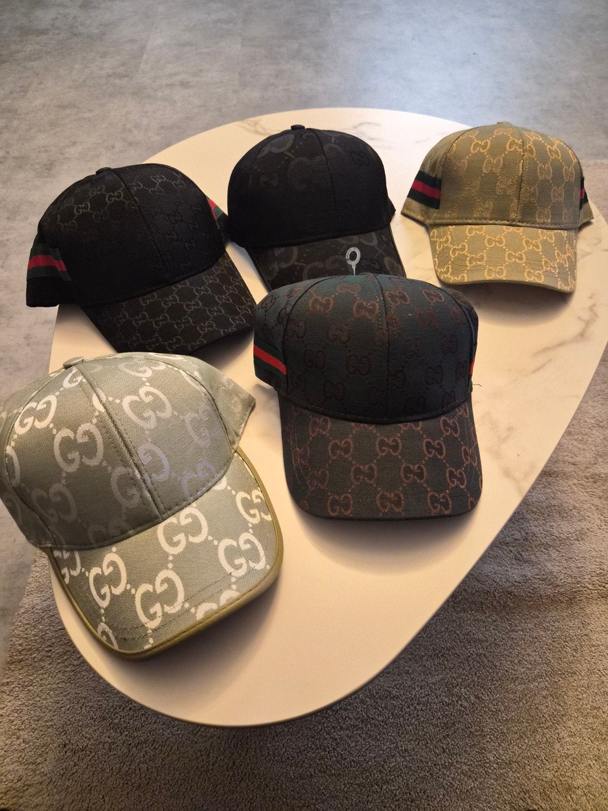 Gucci petjes met GG-monogram en webdetail, Ophalen of Verzenden