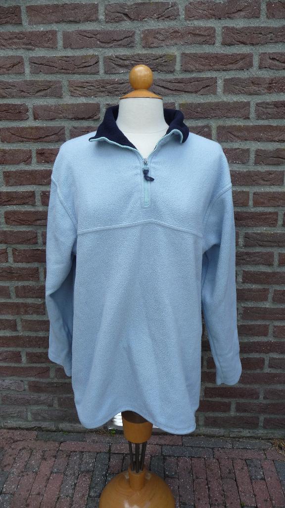Lichtblauwe Fleece trui maat L, Ophalen of Verzenden, Zo goed als nieuw, Maat 38/40 (M), Blauw