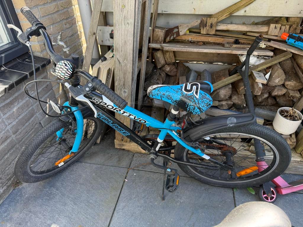 Kinderfiets Sportivo Volare 16 inch - Blauw/Zwart, Ophalen, Gebruikt, Terugtraprem, 16 tot 20 inch