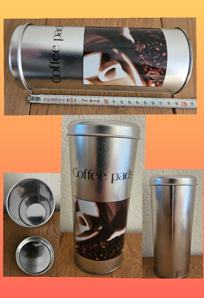 Koffiepads blik Mivat, mooi in uw keuken, gaaf, 20 cm hoog!, Ophalen of Verzenden, Zo goed als nieuw, Overige, Overige merken