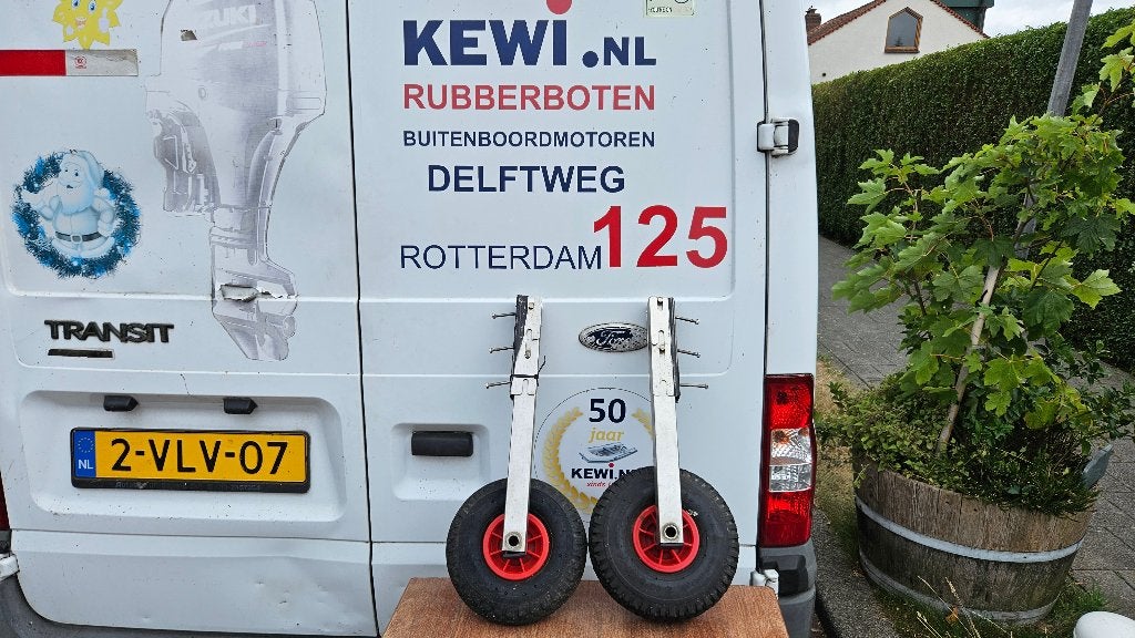 Strandwielen voor rubberboot RVS Gebruikt    Ø 26 cm, Ophalen, Gebruikt, Overige typen
