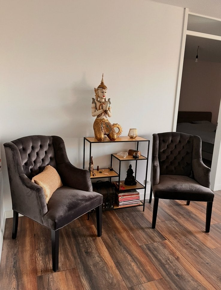 Stoelen, Huis en Inrichting, Stoelen, Ophalen of Verzenden, Zo goed als nieuw, Grijs, Twee