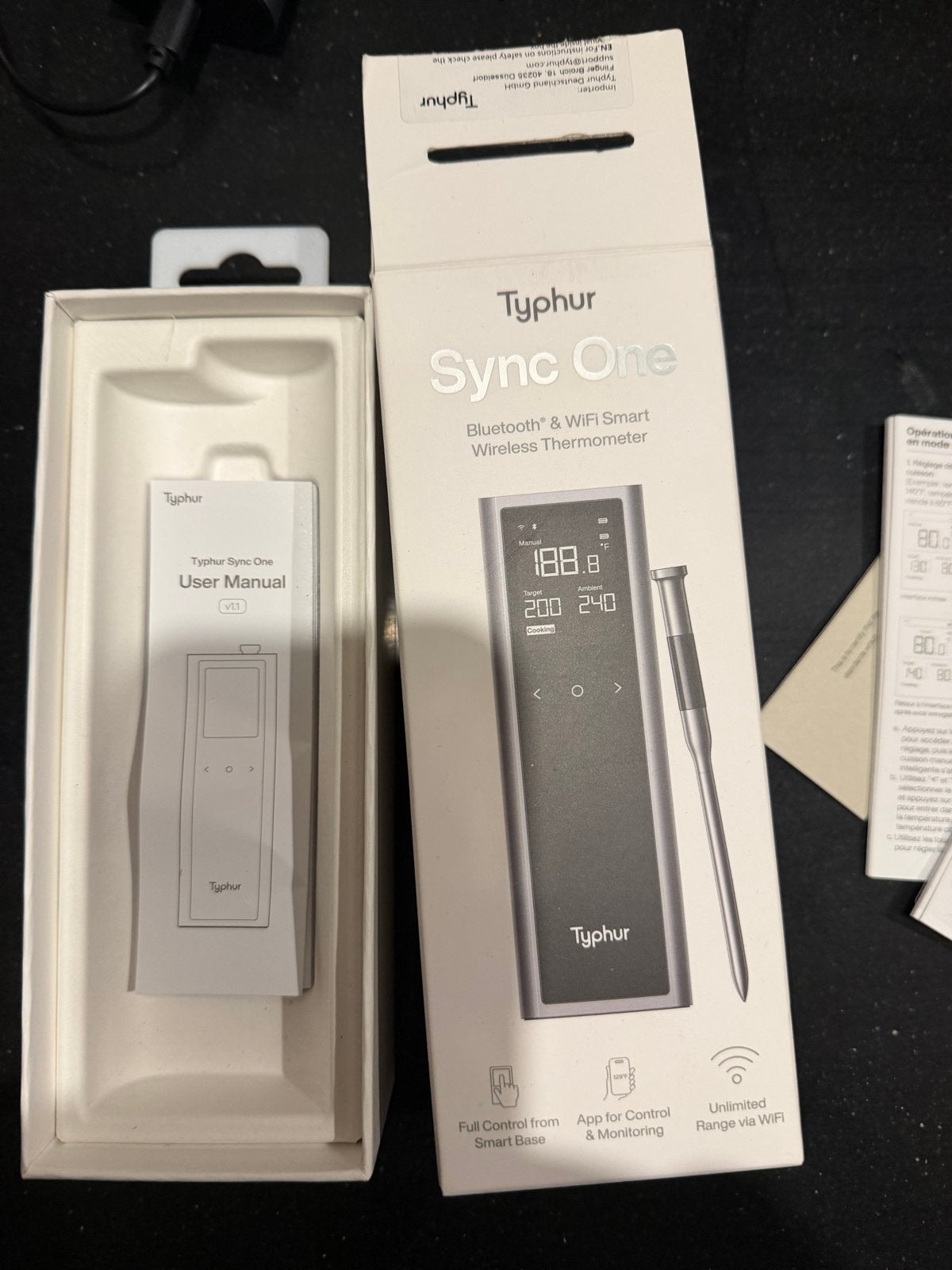 Typhur Sync One Bluetooth & WiFi Smart Draadloze Thermometer, Ophalen, Zo goed als nieuw