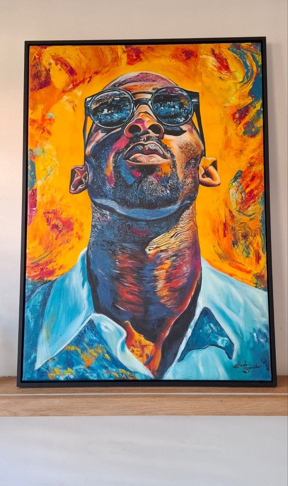 Handgeschilderde Kobe Bryant Schilderijen - Uniek!, Ophalen of Verzenden, Olieverf, Op houten frame, Portret