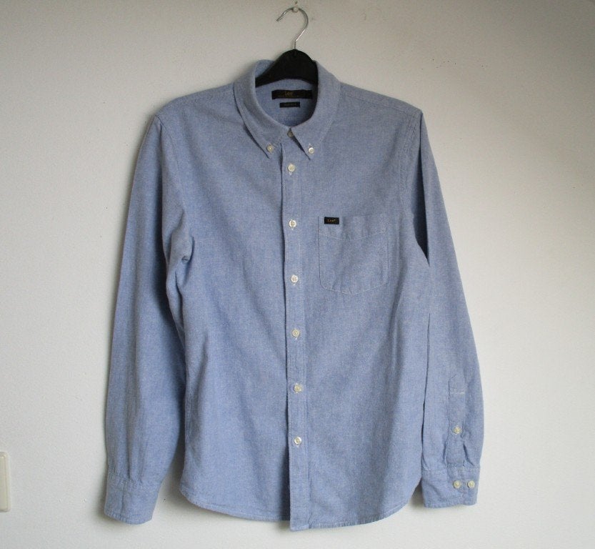 Nr.3: Overhemd van Lee lichtblauw maat S, Blauw, Halswijdte 38 (S) of kleiner, Ophalen of Verzenden, Zo goed als nieuw