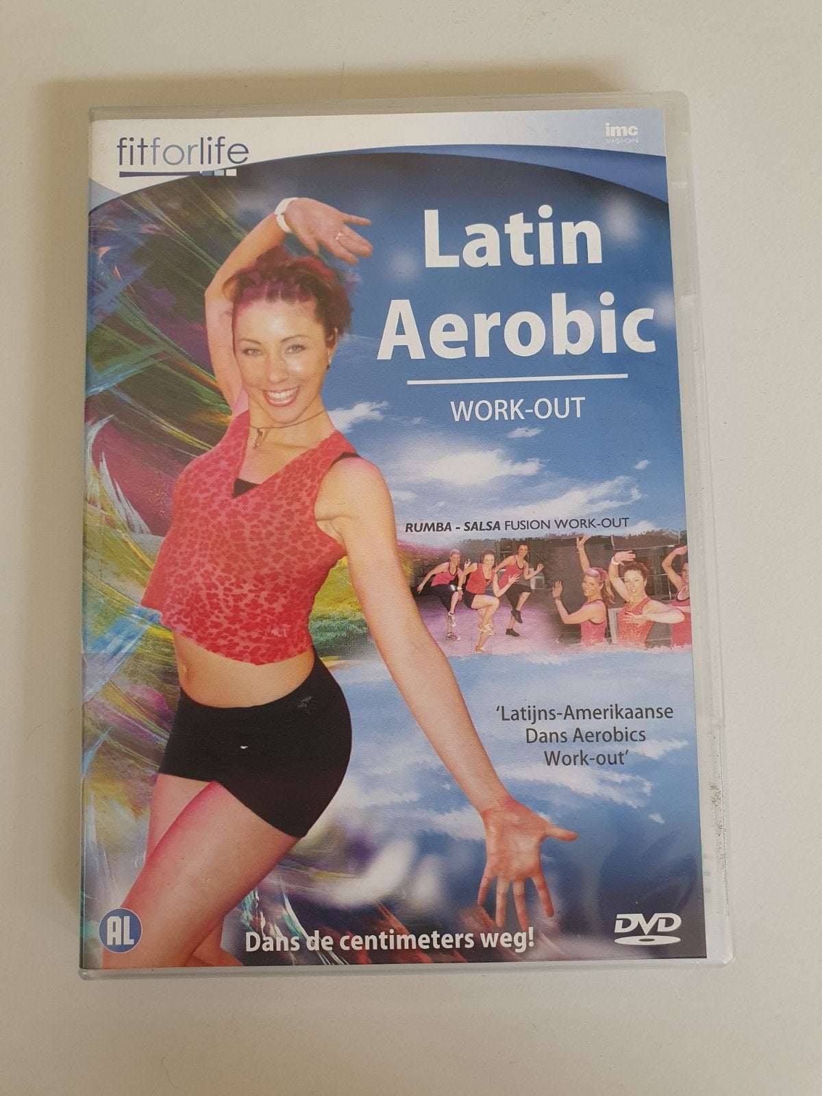 Latin Aerobic Workout DVD - Dans de centimeters weg!, Alle leeftijden, Ophalen of Verzenden, Yoga, fitness of dans, Gebruikt