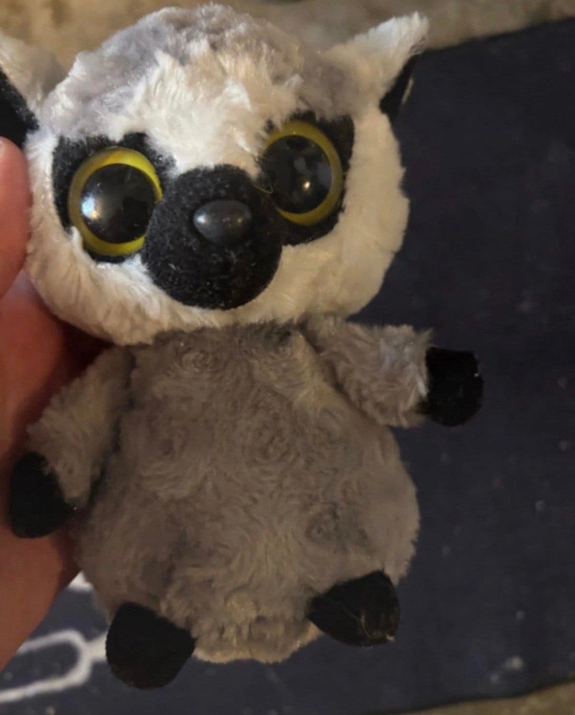 Schattige pluche maki knuffel met grote ogen, Overige merken, Overige karakters, Overige typen, Grijs
